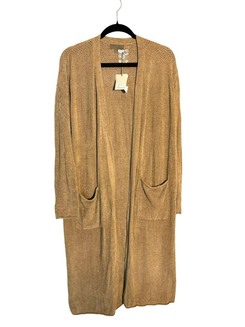 NWT Barefoot Dreams CozyChic Ultra Lite Open Stitch Long Cardigan M